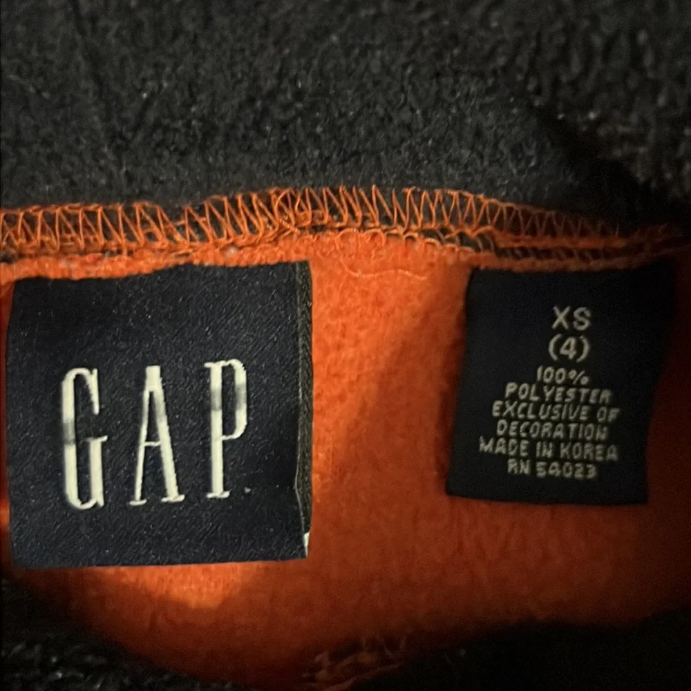The Gap Orange & Black Pullover Fleece Size XS4